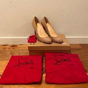 Christian Louboutin Simple Pump 100 Patent Leather Pumps Size 7.5